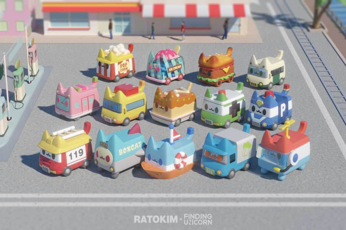 F.UN x RATOKIM BOXCAT （ボックスキャット） Transportation シリーズ